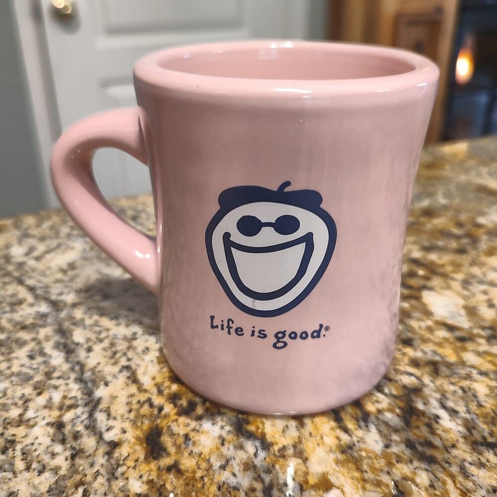 Good Home Life is Good Pink Coffee Mug by Life is Good